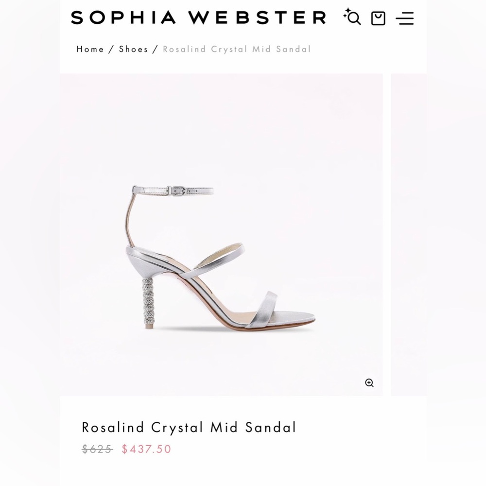 Sophia Webster - Rosalind Metallic Crystal-Heel Sandals